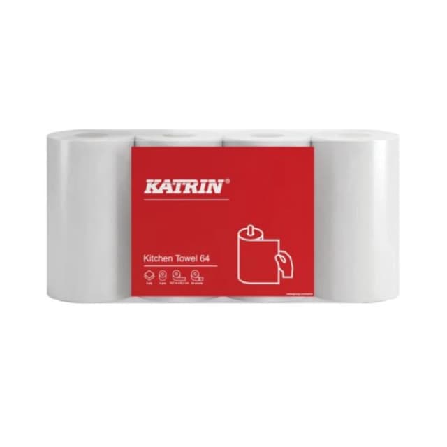 Katrin Kitchen Towel Paper Roll 14.72m 2-Ply White (32 Pack) 87075