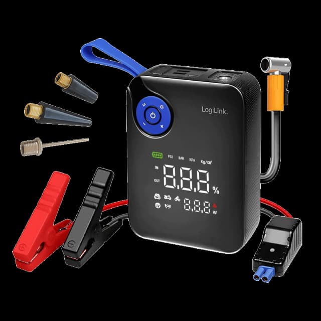 LogiLink Car Jump Starter. 4-in-1. Mobile Power Bank. 7.200 mAh
