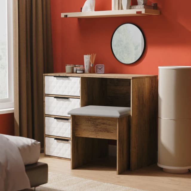 Ready Assembled 2 U Islay 4 Drawer Vanity (Ready Assembled) in White White Unisex