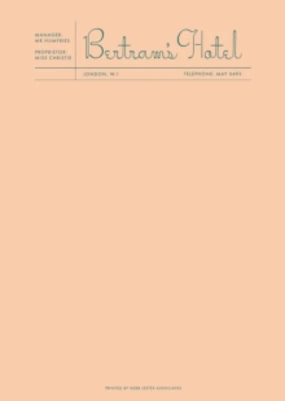 Fictional Hotel Notepads: Bertram's Hotel Notebook / blank book