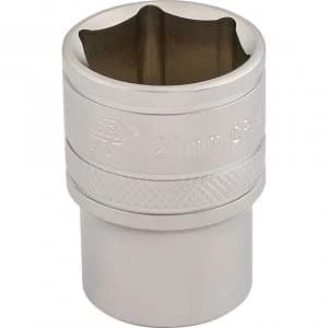 Draper 1/2" Drive Satin Finish Hexagon Socket Metric 1/2" 21mm