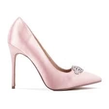 Pink by Paradox London Pink Satin 'Alandra' High Heel Stiletto Court Shoes - 7
