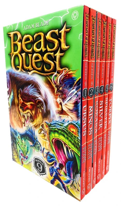 Beast Quest Series 9 Box Set Books 1-6 Collection (Koraka Winged Assassin, Silver Wild) Adam Blade Books