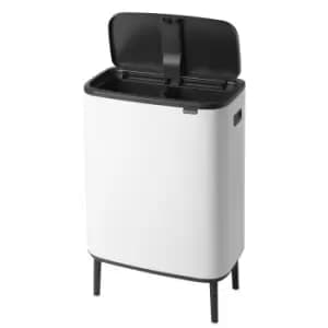 Brabantia Bo Touch Bin Hi 2x30 Litre White