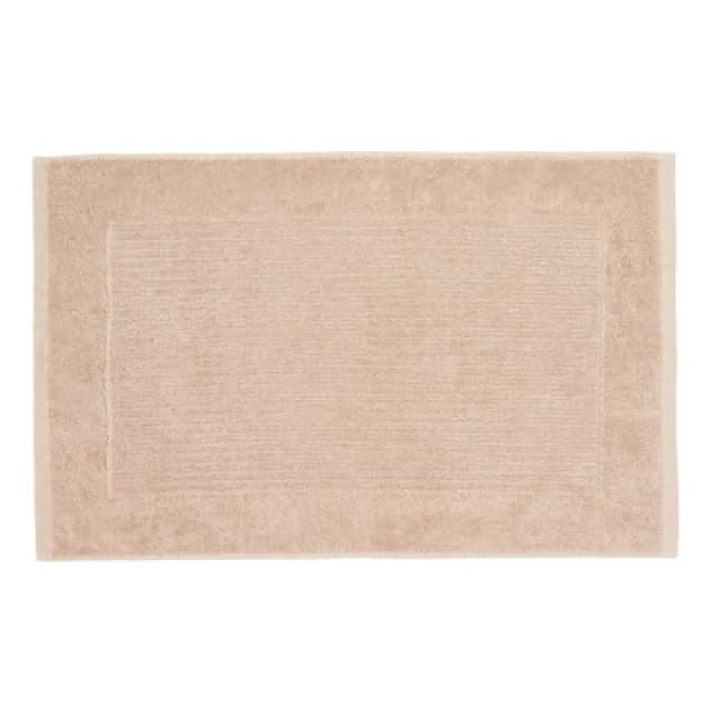 Homescapes Imperial Plain Cotton Bath Mat Beige