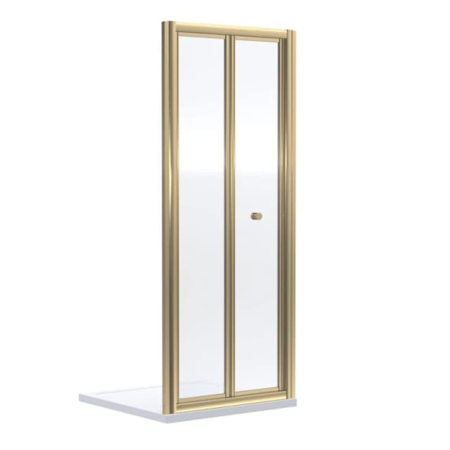Balterley 4mm Glass Bi-Fold Shower Door 1900 x 800mm Brushed Brass Bronze