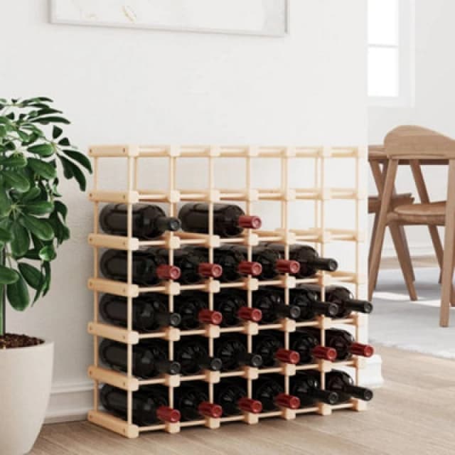VIDAXL Wine Rack for 42 Bottles 68.5x23x68.5cm Solid Wood Pine Vidaxl 8720845431839