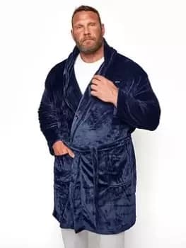 BadRhino Essential Dressing Gown - Navy, Size 2XL, Men