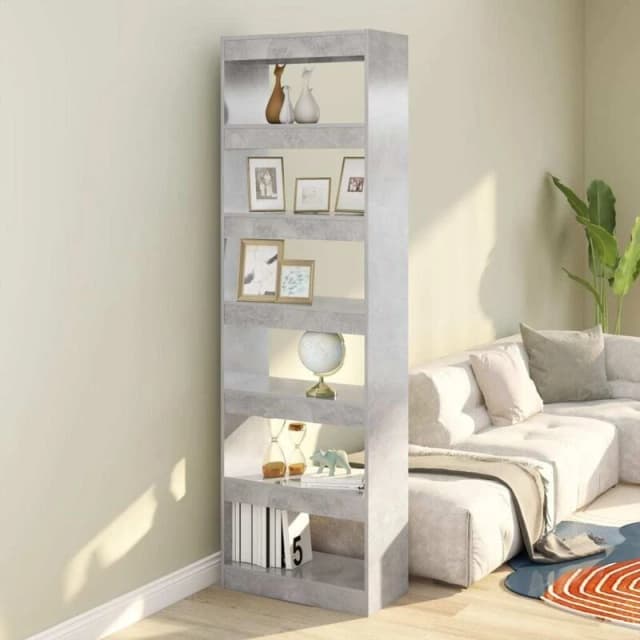 VIDAXL Book Cabinet/Room Divider Concrete Grey 60x30x198cm Vidaxl 8720286843390
