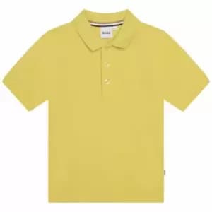 Boss Tonal Polo Shirt Juniors - Yellow