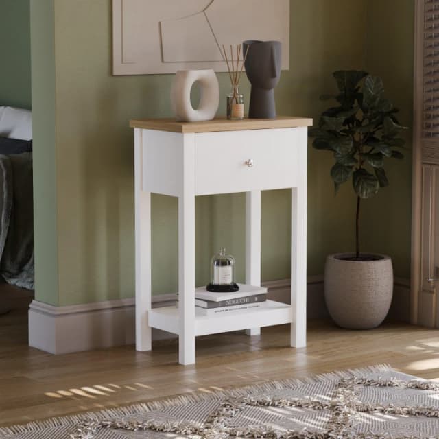 Lassic Vida Designs Arlington 1 Drawer Console Table White unisex 1 Drawer