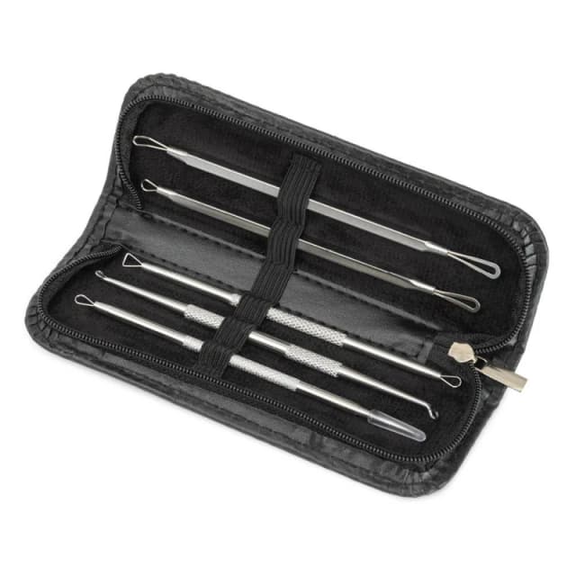 LIVIVO 5PC Blackhead Removal Kit Silver unisex