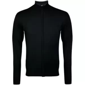 SOLS Mens Gordon Full Zip Cardigan (XXL) (Black)