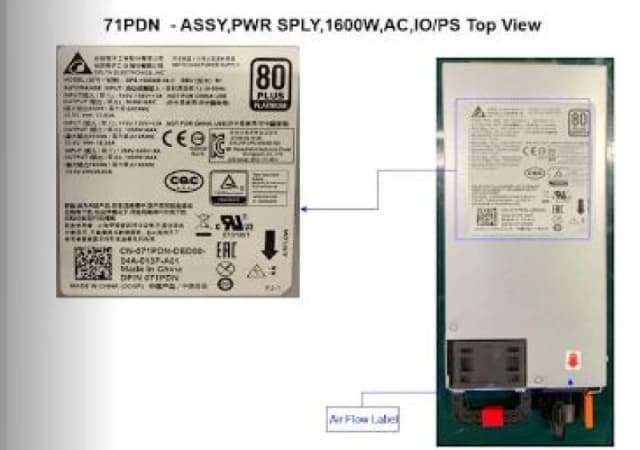 DELL 1600W C power supply uni