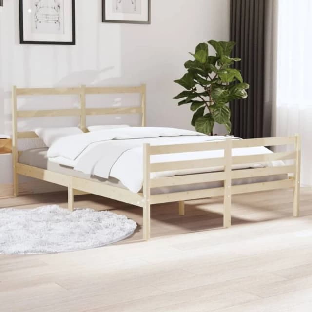 VIDAXL Bed Frame without Mattress Solid Wood Pine 140x190cm Vidaxl 8720287024439