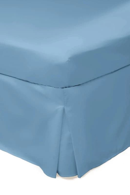Belledorm Easy Care 200 Thread Count Cotton Polyester Percale Platform Valance in Bright Blue Size: King Bright Blue Unisex King
