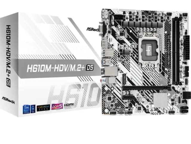 Asrock H610M-HDV/M.2+ D5, Intel 12th and 13th ,DDR5, SATA3, USB...