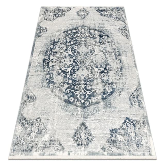 RugsX Distin 0820A Navy Blue / Blue / White Modern Carpet - Ornament, Vintag 120X170 Cm