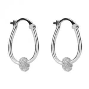 Doughnut Twist Zirconia Hoop Earrings E6219C