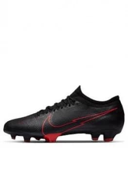 Nike Mens Mercurial Vapor 12 Pro Firm Ground Football Boot, Black/Grey, Size 8, Men