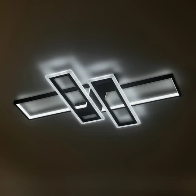 Kabinet UK Geometric Black Frame LED Ceiling Light Black unisex One size