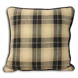 Riva Home Harewood Check Cushion Cover (45x45cm) (Black)