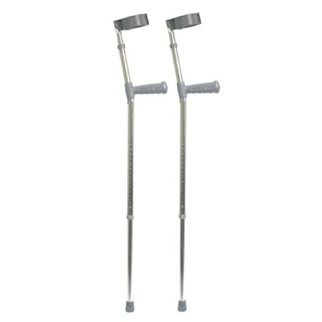Loops Medium PVC Wedge Handle Lightweight Aluminium Elbow Crutch 14+3 Height Settings Multi