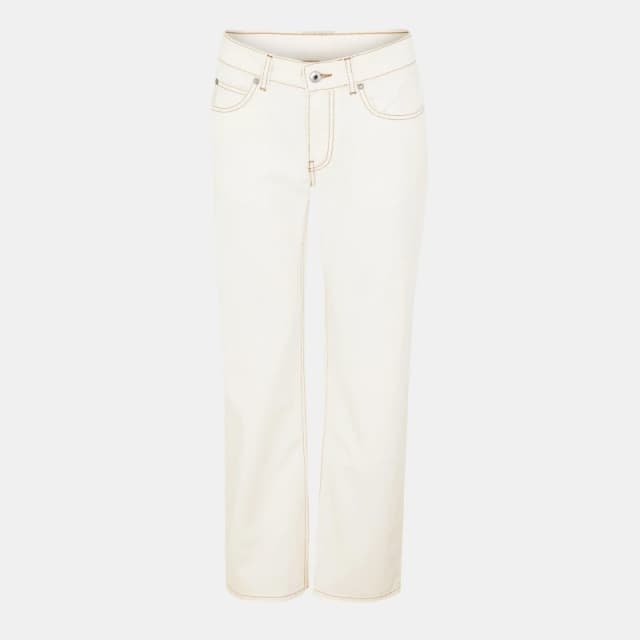 Off White Womens Contemporary Straight Leg Jeans Vintage White female 25 L32