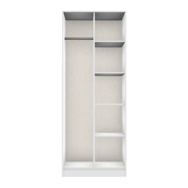 Fuji Open Wardrobe In White Matt (Ready Assembled)