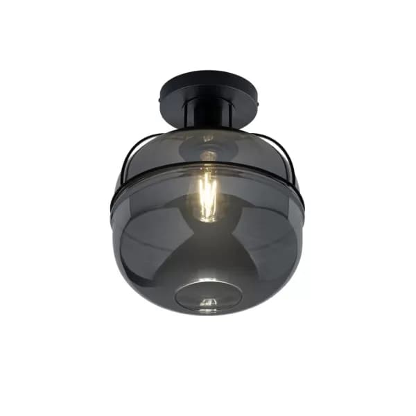 Lorena Modern Globe Ceiling Light Black Matt