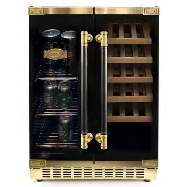 Kaiser Appliances Art Deco Beer & Wine Cooler in Black Unisex