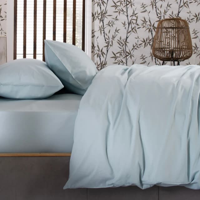The Lyndon Company The Lyndon Company Luxury 200 Thread Count 100% Cotton Fitted Sheets in Duck Egg Blue Size: Single Fitted Duck Egg Blue Single Fi