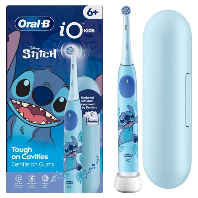 ORAL-B iO2 Kids Electric Toothbrush & Travel Case - Disney Stitch, Blue 8700216931779