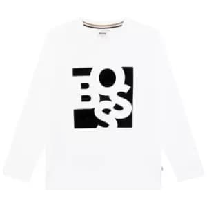 Boss Boss Long Sleeve T-Shirt Junior Boys - White