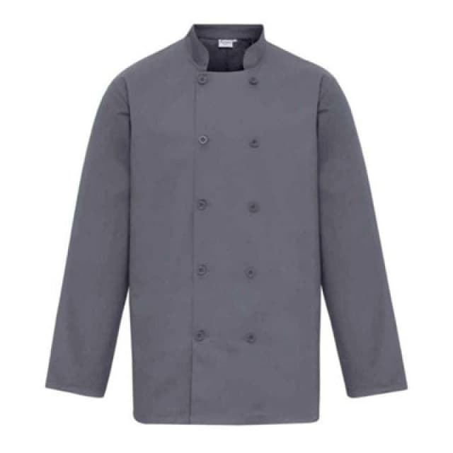 Premier Premier Men Long-Sleeved Chef Jacket in Dark Grey Size: large Dark Grey L Male 5063527397782