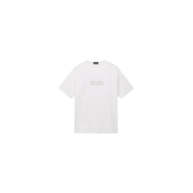 Kid's T-Shirt Napapijri New Box Logo Blanc Unisex 16 ans