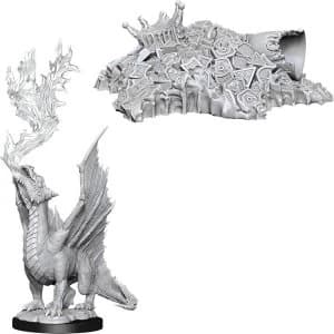 D&D Nolzur's Marvelous Unpainted Miniatures (W11) Gold Dragon Wyrmling & Treasure Pile