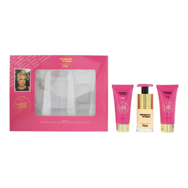 Pink Whatever It Takes 3 Piece Gift Set: Eau de Parfum 100ml - Body Lotion 100ml - Shower Gel 100ml