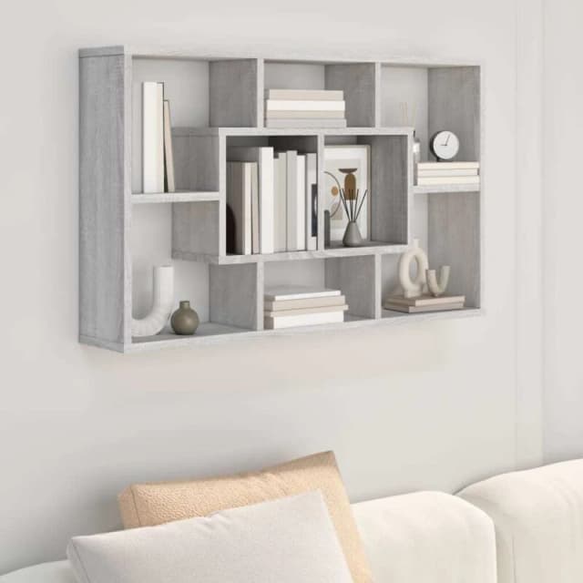 Vidaxl Wall Shelf Grey Sonoma 85X16X52.5cm Engineered Wood, Grey 820461