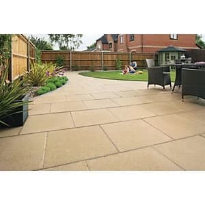 Marshalls Perfecta Smooth Buff 450 x 450 x 35mm Paving Slab Pack of 60