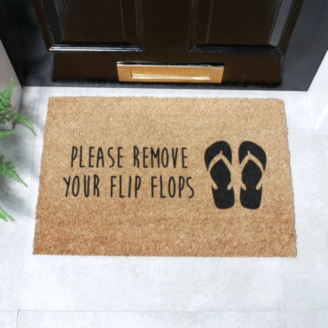 Artsy Doormats Please Remove Your Flip Flops Doormat (60 X 40Cm)