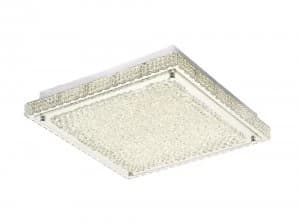 Flush Ceiling 21W 2100lm LED 4000K Stainless Steel, Crystal