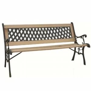 Zexum Iron and Hardwood Classic Garden Park Bench