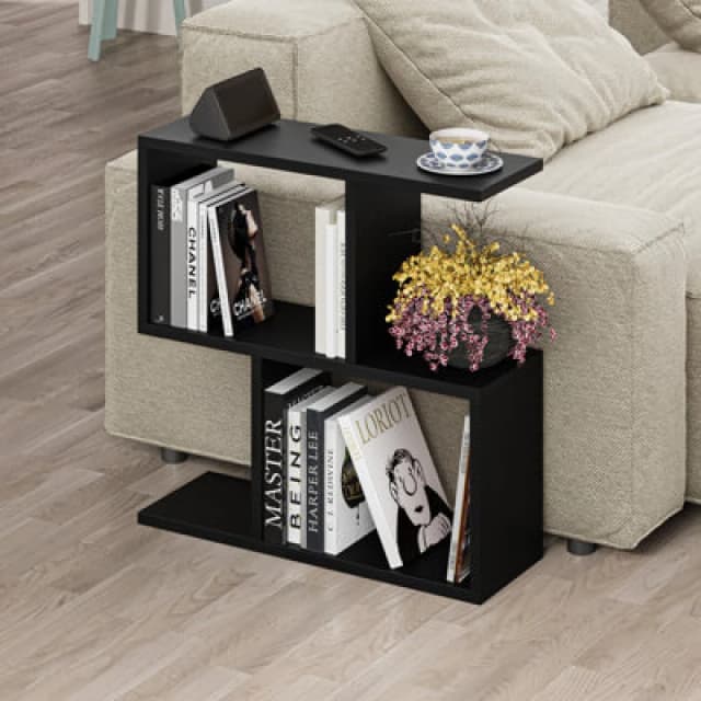DECORTIE Decortie - Homemania Modern Side End Coffee Table Multipurpose h 60cm 5 Tier - Bute - Black Bute M.SH.11264.17