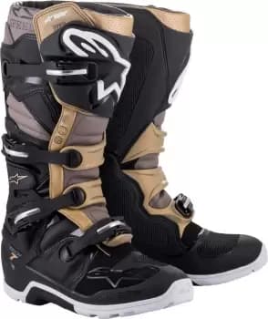 Alpinestars Tech 7 Enduro Drystar Motocross Boots, black-gold, Size 40 41, black-gold, Size 40 41
