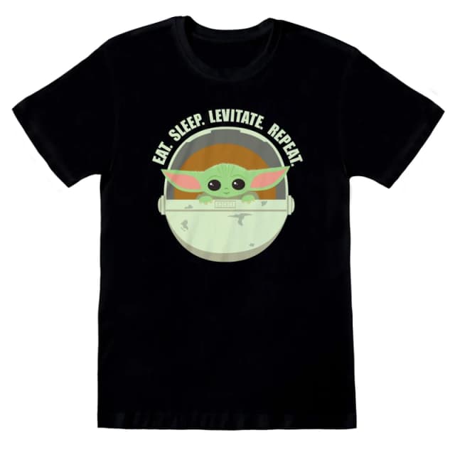 Star Wars Star Wars Men Eat Sleep Levitate T-Shirt in Black Size: large Black L Male 5059444943737