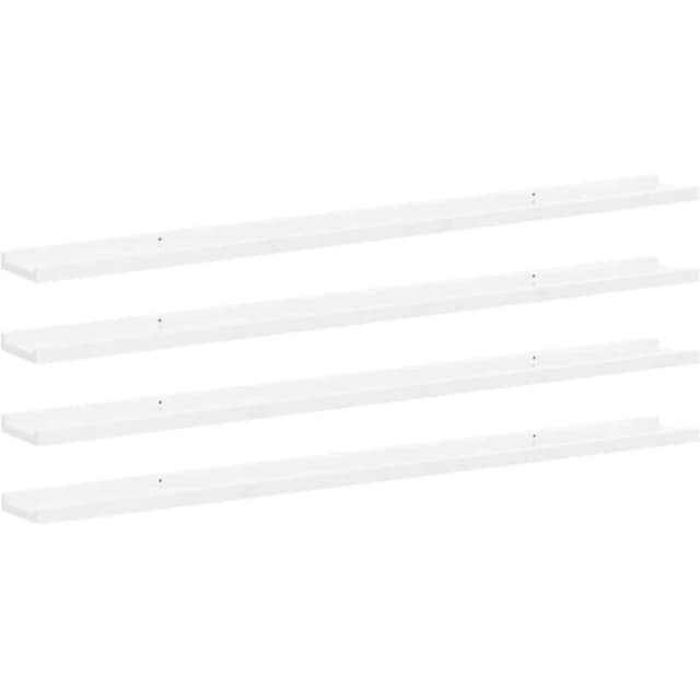 VIDAXL Wall Shelves 4 pcs High Gloss White 115x9x3cm Vidaxl 8720286417584