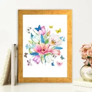 AC98908398 Multicolor Decorative Framed MDF Painting