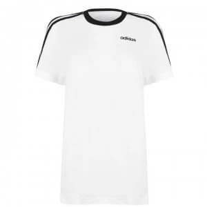 adidas Womens Essentials 3-Stripes T Shirt - White/Black
