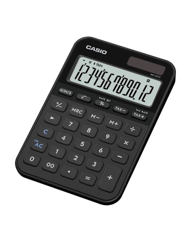 Casio MS-20YC MINI DESK CALC BLACK